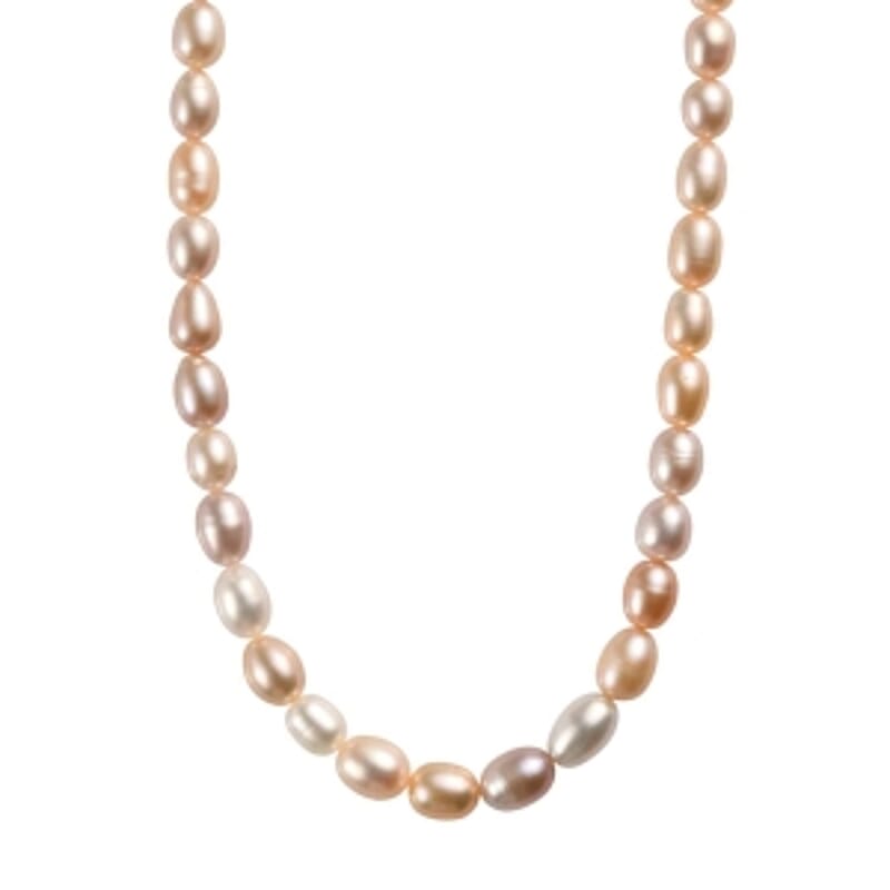Multi Color Freshwater Pearl 130.00 ctw Necklace in Vermeil YG Over Sterling Silver 18 Inches