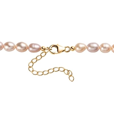 Multi Color Freshwater Pearl 130.00 ctw Necklace in Vermeil YG Over Sterling Silver 18 Inches