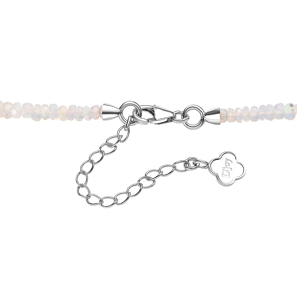 D'Joy Premium Ethiopian Welo Opal 60.00 ctw Necklace in Rhodium Over Sterling Silver 18 Inches image number 4