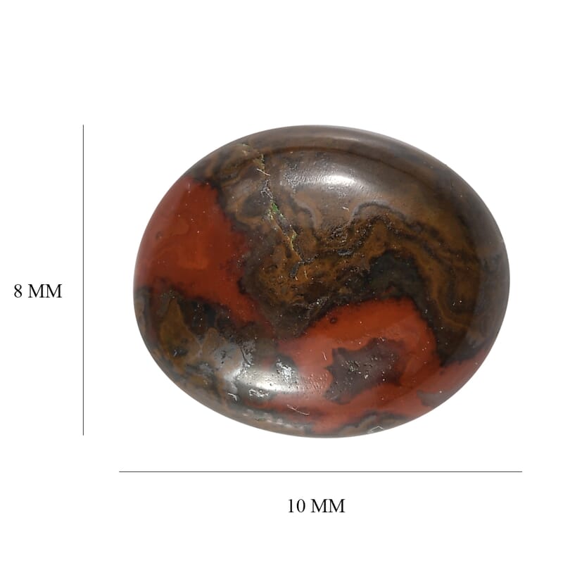 Slice Agate (Oval 10x8 mm) 4.10 ctw Loose Gemstone