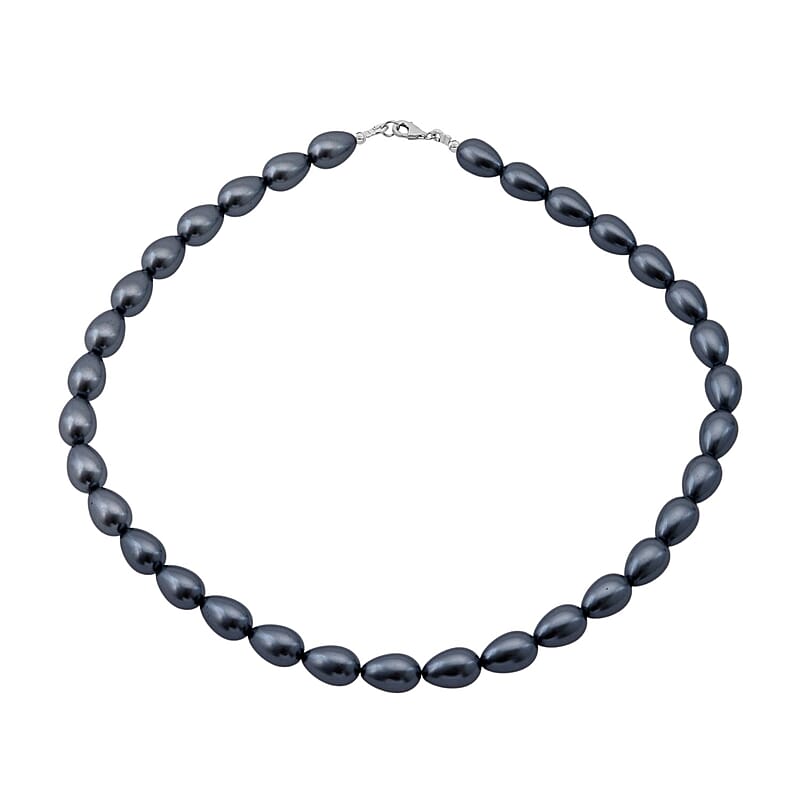 Mother Of Pearl Necklace in Sterling Silver (18 Inches)