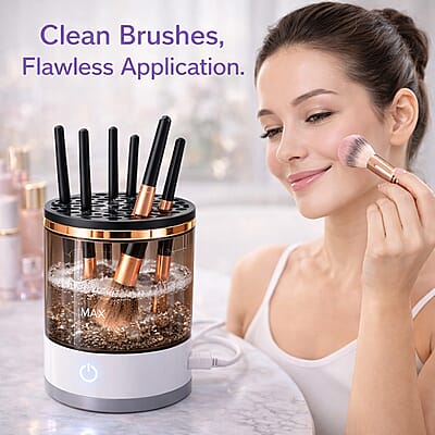 Livmore Makeup Brush Cleaner Machine- White