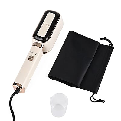 Livmore White Compact Handheld Steamer with Dual Adjustable Steam Modes and 60ml Water Tank (1000W, 100-120V, 220-240V, 50/60Hz)