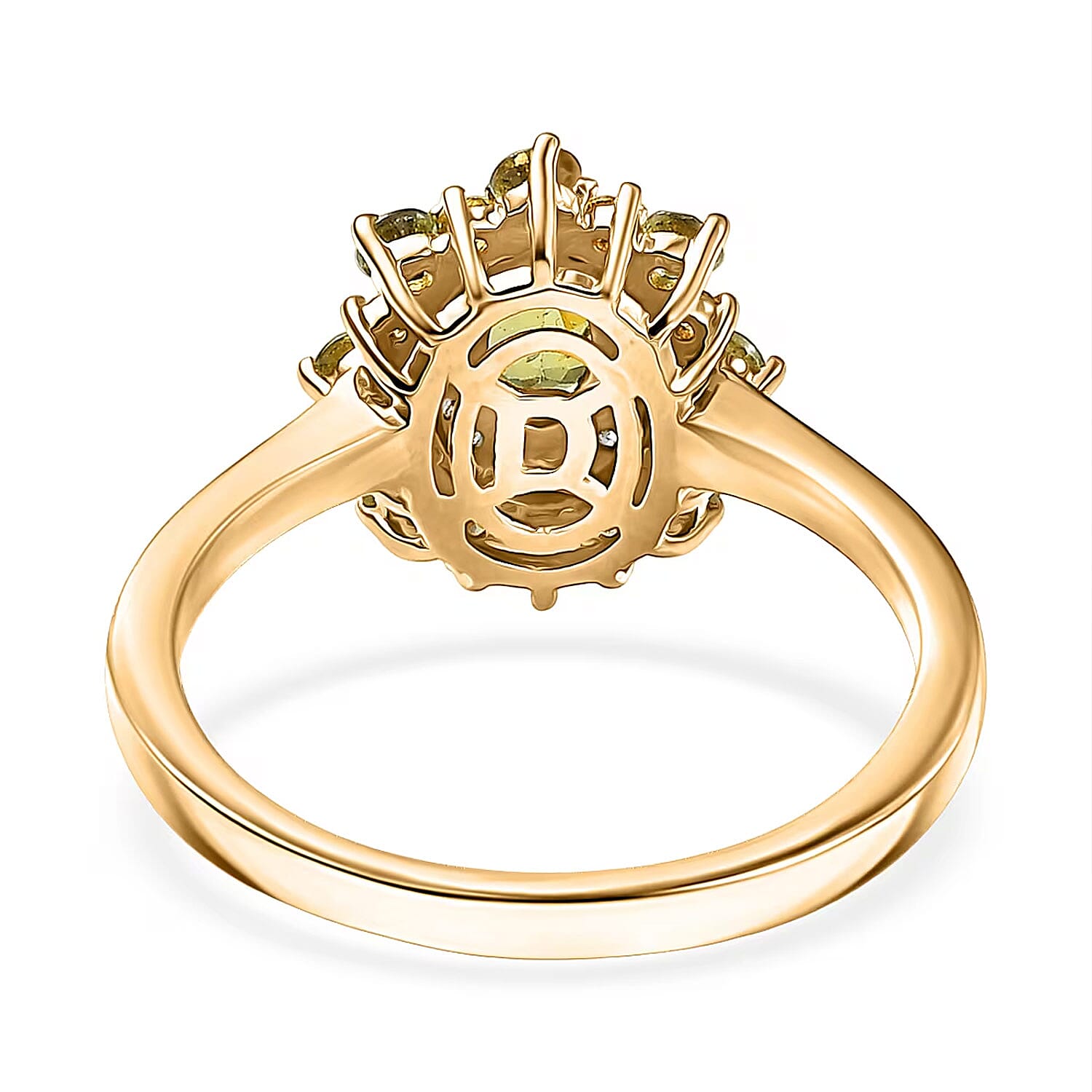 D'Joy Ambanja Demantoid Garnet, Multi Gemstone Ring in 18K Vermeil YG Over Sterling Silver 1.25 ctw (Size 10.0)