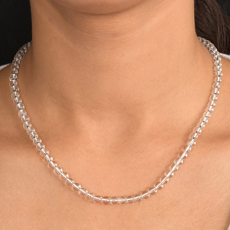 Crystal Necklace in Stainless Steel 18 Inches