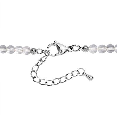 Crystal Beaded Necklace in Stainless Steel 18-20 Inches