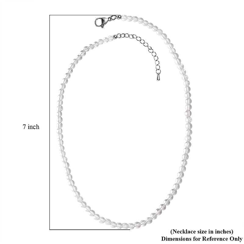 Crystal Necklace in Stainless Steel 18 Inches