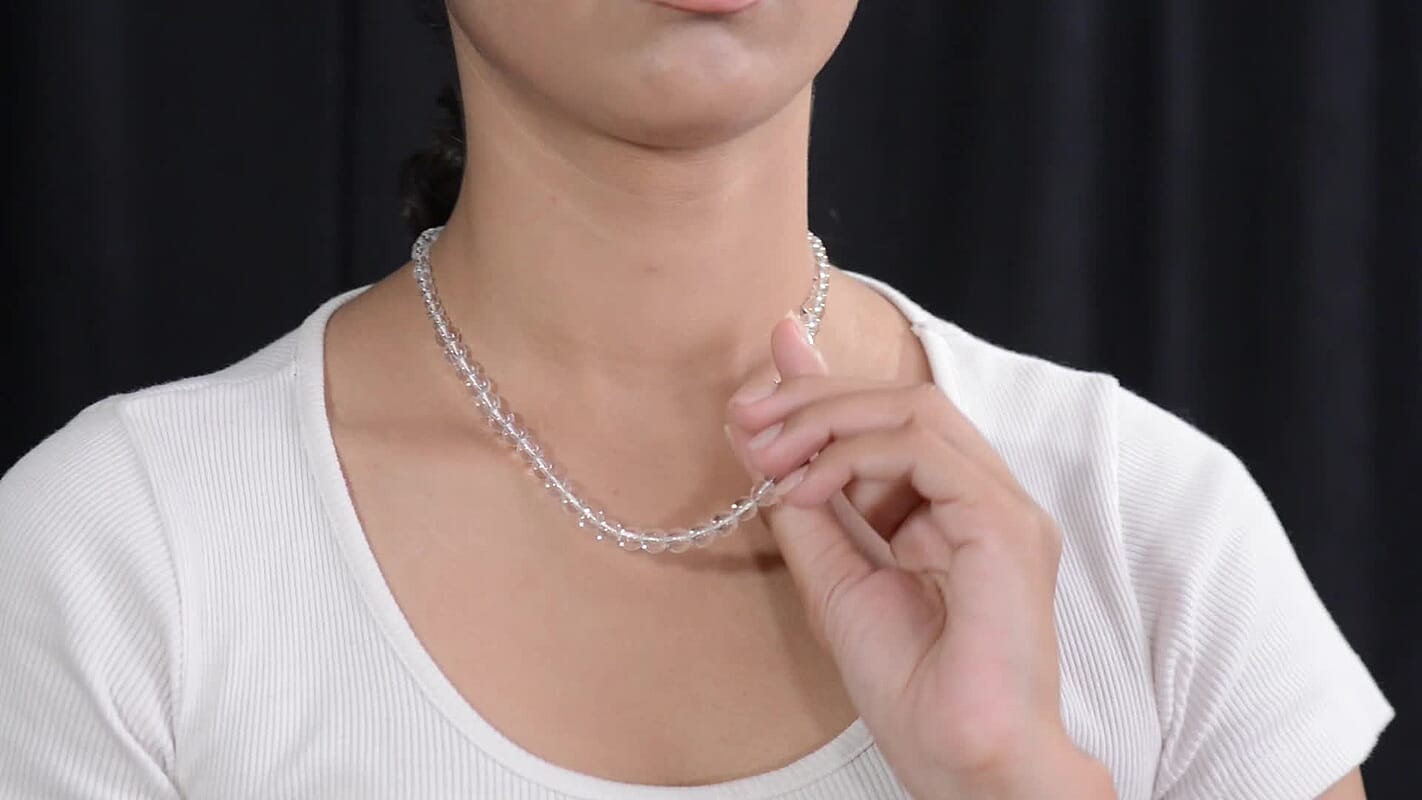 Crystal Necklace 18 Inch in Stainless Steel