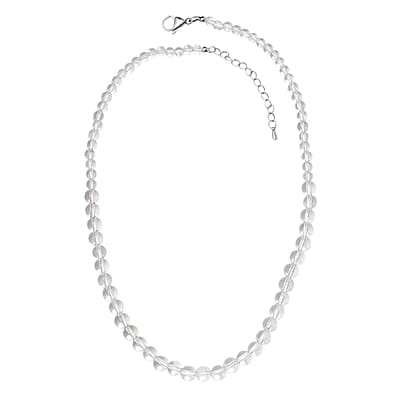 Crystal Beaded Necklace in Stainless Steel 18-20 Inches