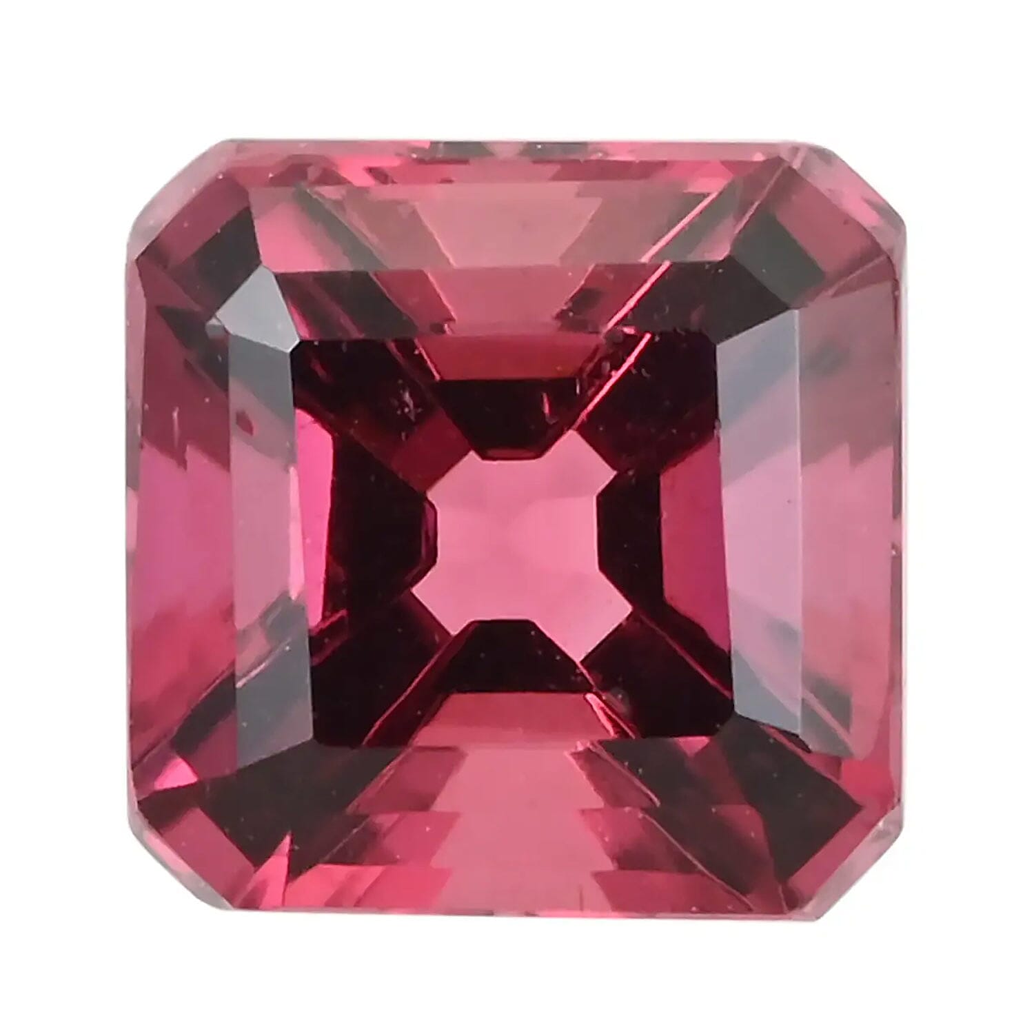 Certified & Appraised AAAA Asscher Cut Ouro Fino Rubellite (Sqr Free Size) 6.00 ctw