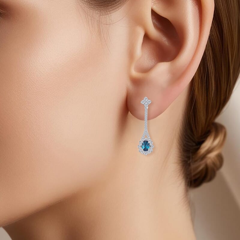 Chairman Collection Certified & Appraised Rhapsody 950 Platinum AAAA Alexandrite, Diamond (E-F, VS) Earrings (7.12 g) 5.50 ctw
