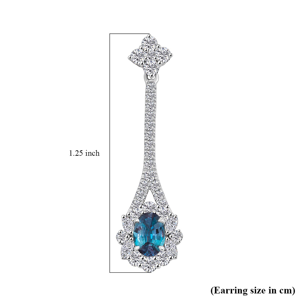 Chairman Collection Certified & Appraised Rhapsody 950 Platinum AAAA Alexandrite, Diamond (E-F, VS) Earrings (7.12 g) 5.50 ctw
