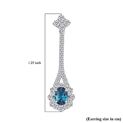 Chairman Collection Certified & Appraised Rhapsody 950 Platinum AAAA Alexandrite, Diamond (E-F, VS) Earrings (7.12 g) 5.50 ctw