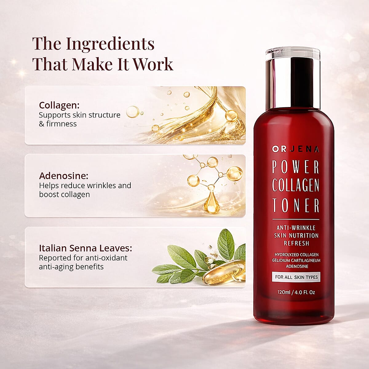 Orjena Power Collagen Toner for Anti-Wrinkle (4.08oz) image number 3