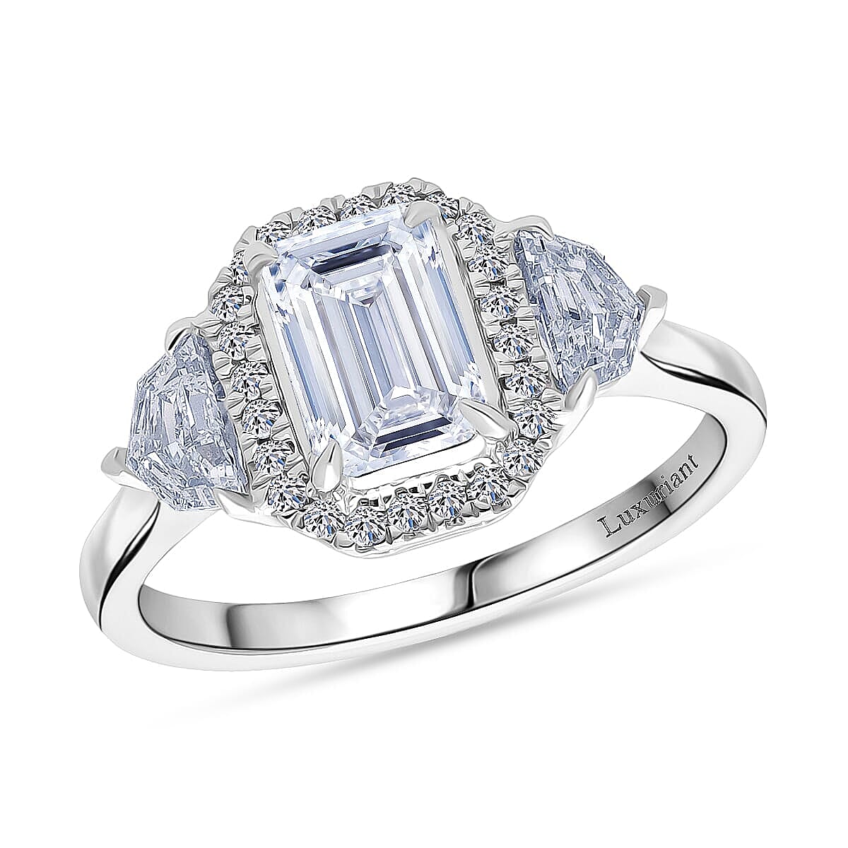 IGI Certified Luxuriant Lab Grown Diamond E-F VS 2.00 ctw Ring in 950 Platinum (Size 8.0) 5.75 Grams image number 0