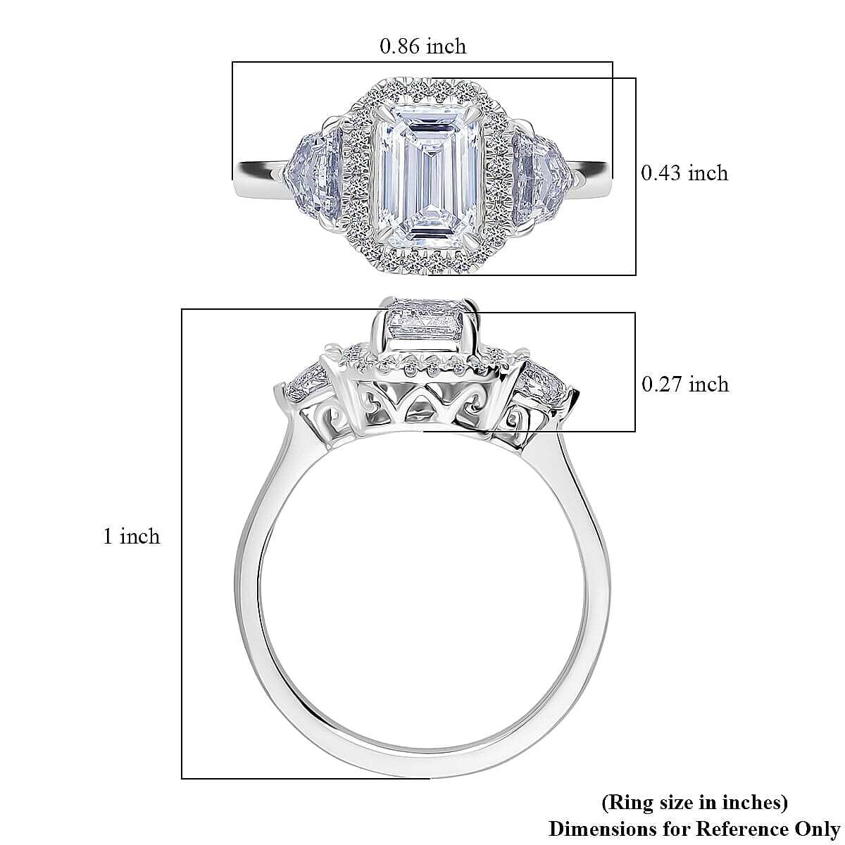 IGI Certified Luxuriant Lab Grown Diamond E-F VS 2.00 ctw Ring in 950 Platinum (Size 8.0) 5.75 Grams image number 4