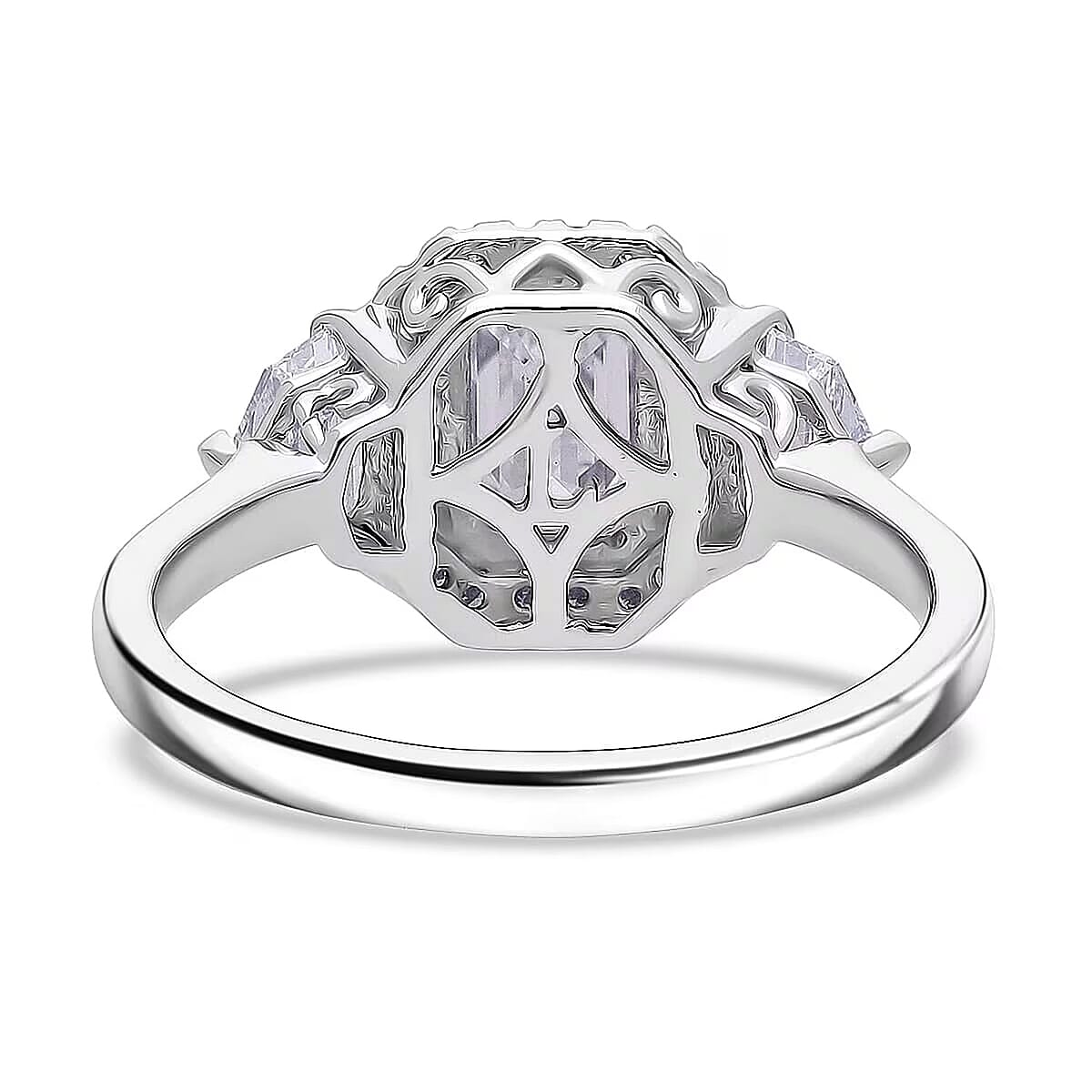 IGI Certified Luxuriant Lab Grown Diamond E-F VS 2.00 ctw Art Deco Ring in 950 Platinum (Size 9.0) 5.75 Grams image number 7