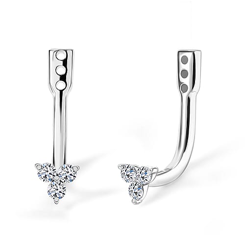 Rhodium Over Sterling Silver / Trinity Jacket - Product card gallery slide 1 (9432954667263)