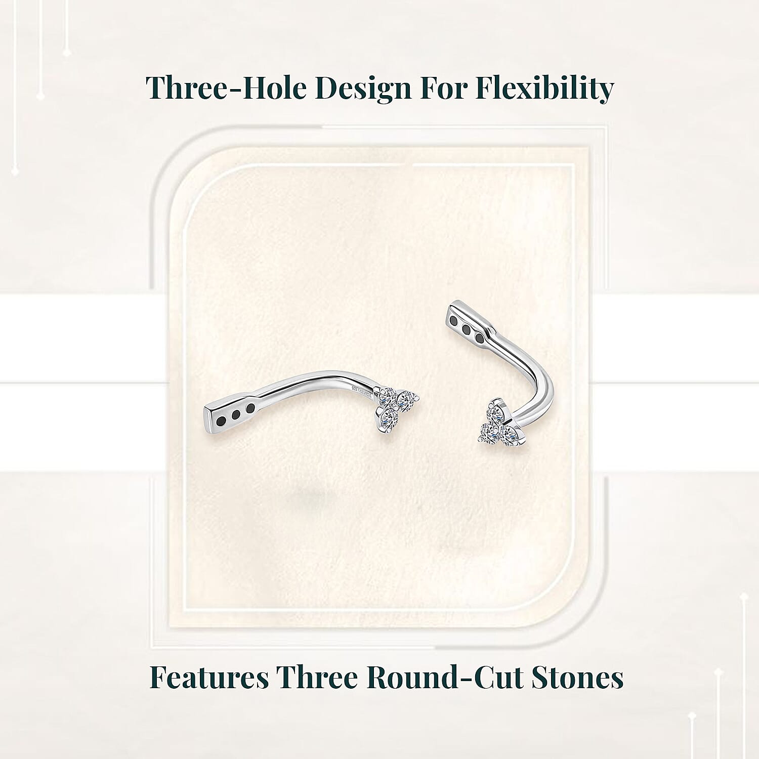 Luxuriant Lab Grown Diamond G-H SI 0.20 ctw Earrings Jacket in Rhodium Over Sterling Silver 