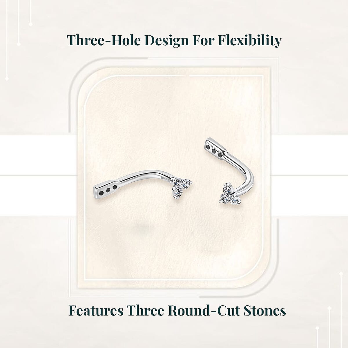 Luxuriant Lab Grown Diamond G-H SI 0.20 ctw Earrings Jacket in Rhodium Over Sterling Silver  image number 2