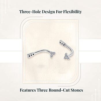 Rhodium Over Sterling Silver / Trinity Jacket - Product card gallery slide 3 (10178193391929)