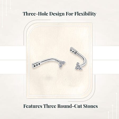 Rhodium Over Sterling Silver / Trinity Jacket - Product card gallery slide 3 (10178193391929)