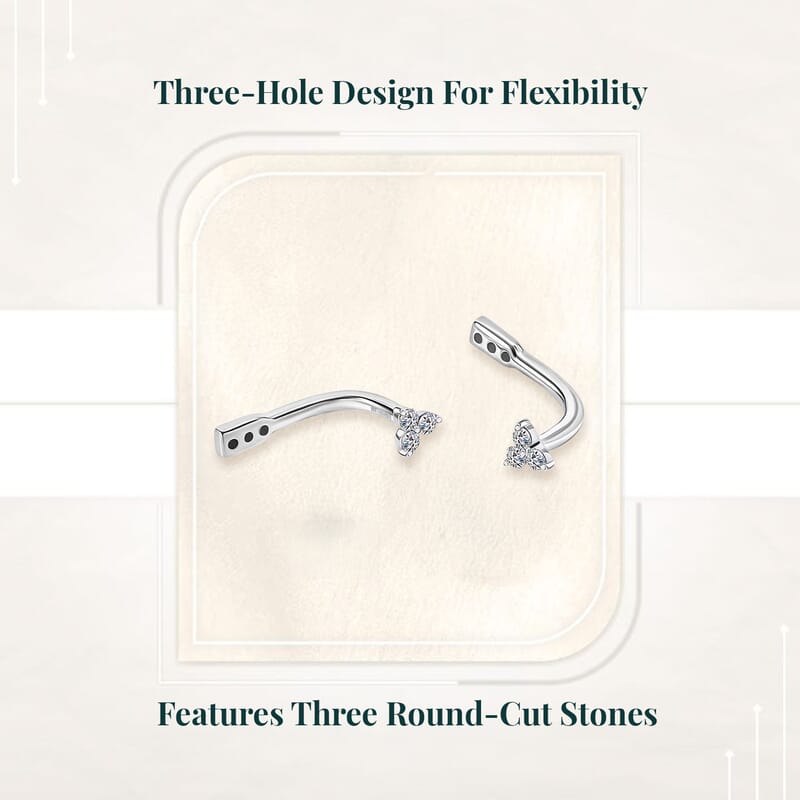 Luxuriant Lab Grown Diamond G-H SI 0.20 ctw Earrings Jacket in Rhodium Over Sterling Silver