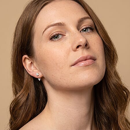Rhodium Over Sterling Silver / Trinity Jacket - Product card gallery slide 4 (10178193391929)
