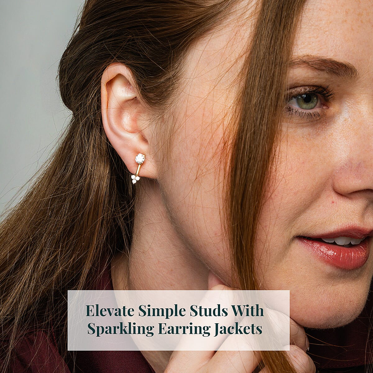 Luxuriant Lab Grown Diamond G-H SI 0.20 ctw Earrings Jacket in Vermeil Yellow Gold Over Sterling Silver image number 1