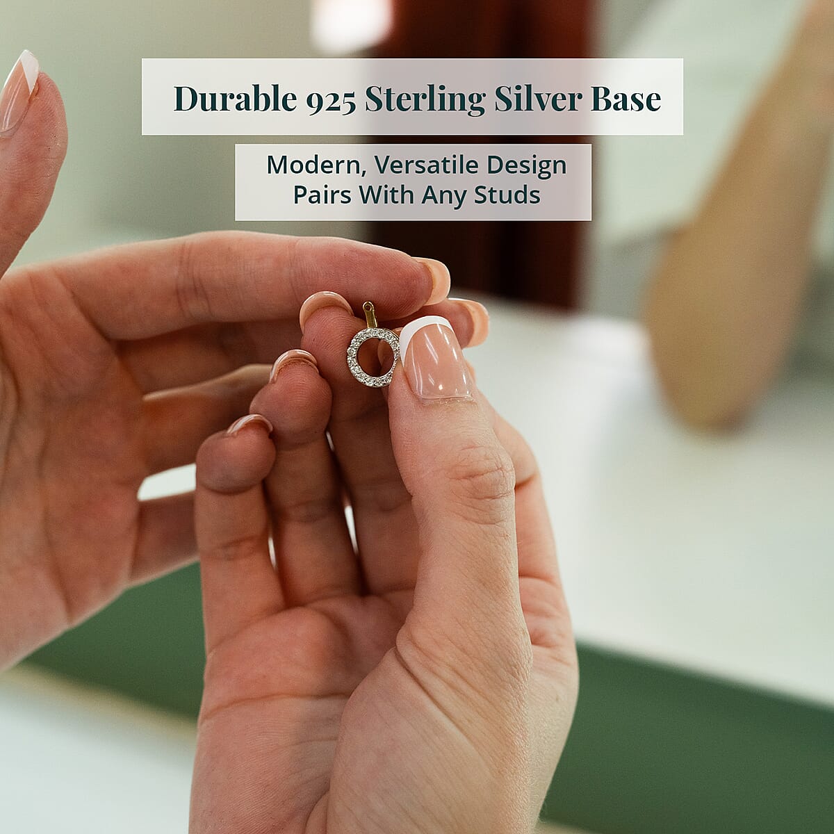 Luxuriant Lab Grown Diamond G-H SI 0.65 ctw Earrings Jacket in Rhodium Over Sterling Silver  image number 4