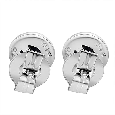 D'Joy Premium Blue Star Sapphire (DF) 1.75 ctw Stud Earrings in Rhodium Over Sterling Silver