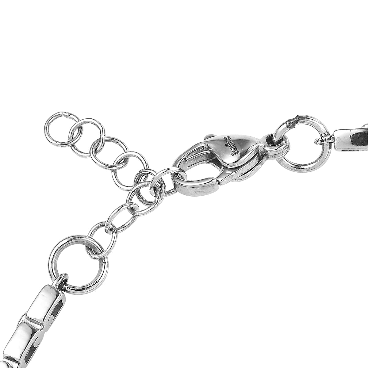 EverTrue Mozambique Garnet 4.15 ctw Bracelet in Stainless Steel (7.00 In) image number 3