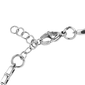 EverTrue Mozambique Garnet 5.0 ctw Bracelet in Stainless Steel (7.00 In)