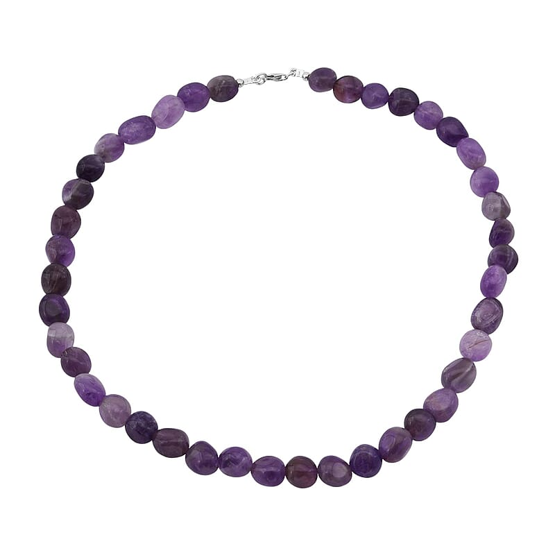 Bi-Color Amethyst 284.00 ctw Necklace 18 Inches in Sterling Silver