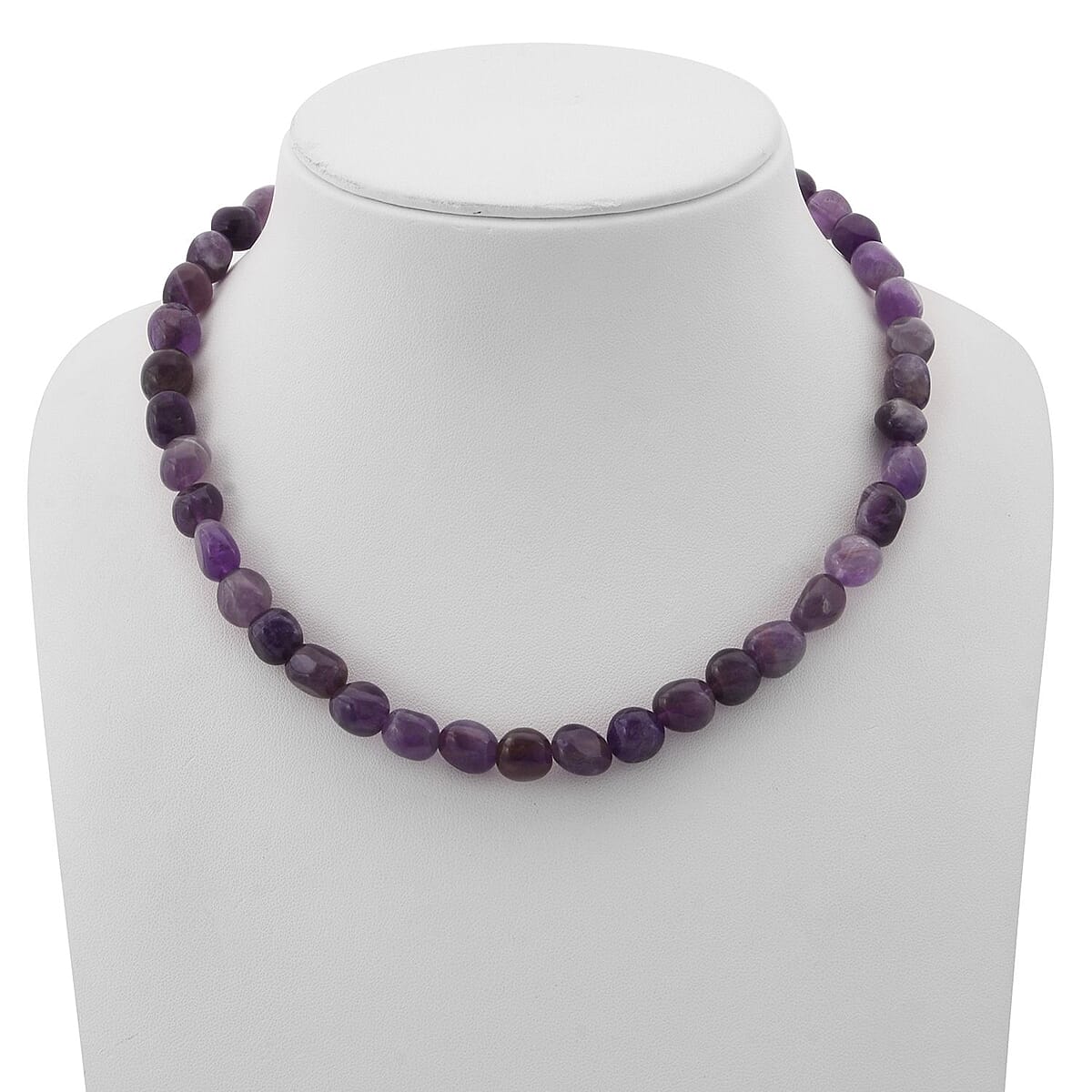 Bi-Color Amethyst 284 ctw Necklace 18 Inches in Sterling Silver image number 2
