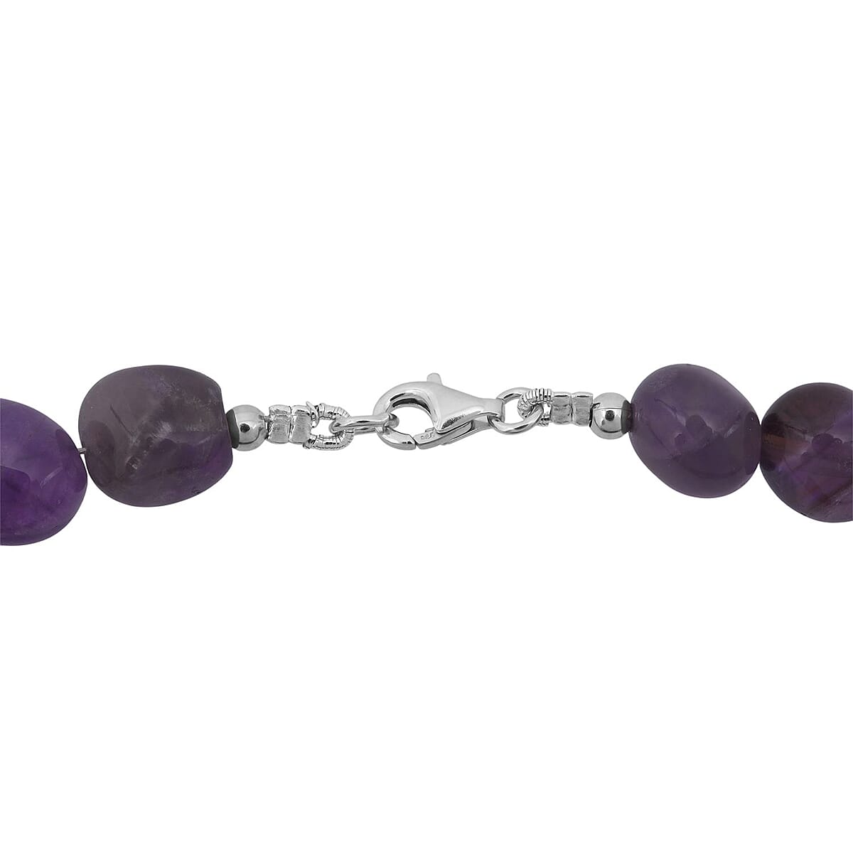 Bi-Color Amethyst 284 ctw Necklace 18 Inches in Sterling Silver image number 3