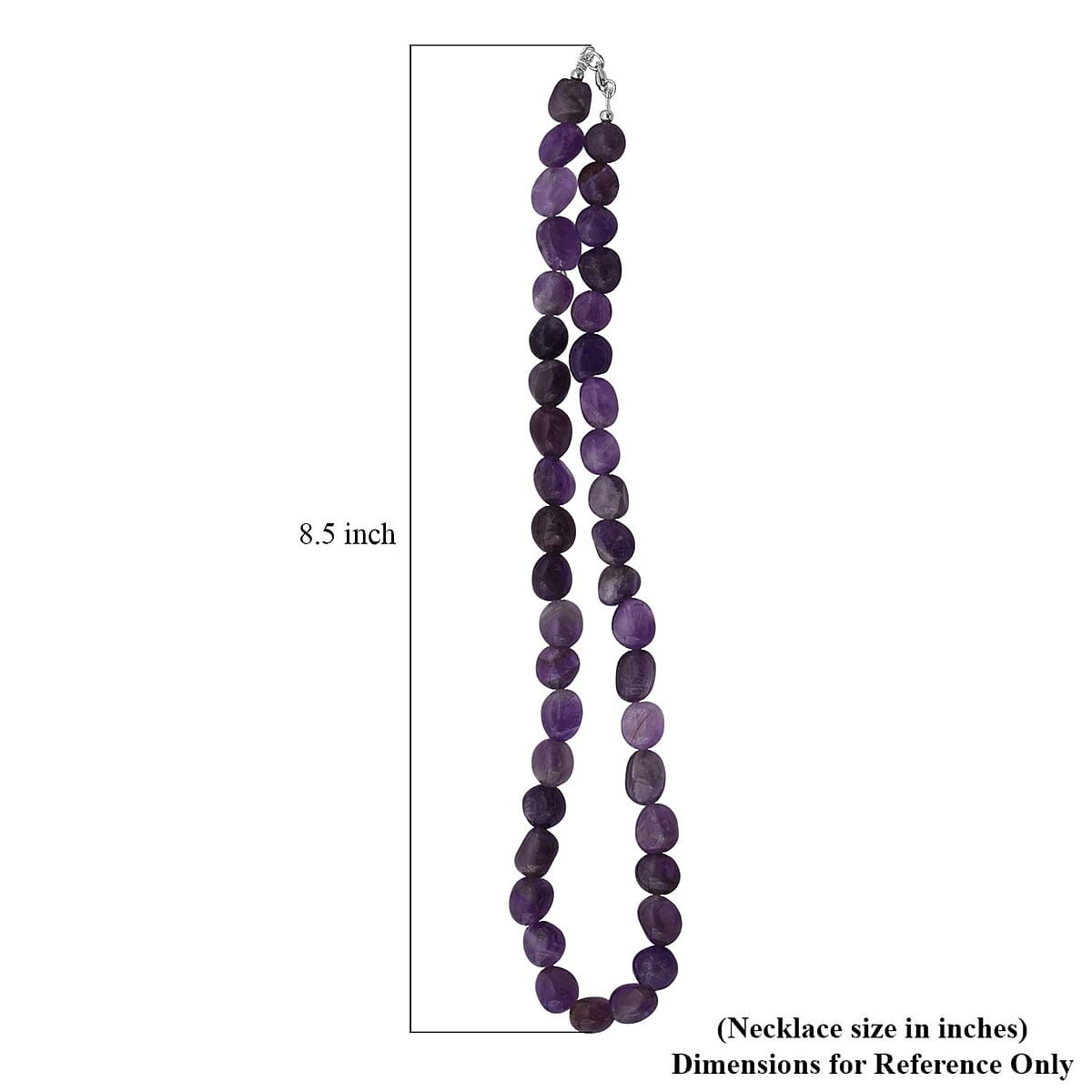 Bi-Color Amethyst 284 ctw Necklace 18 Inches in Sterling Silver image number 4