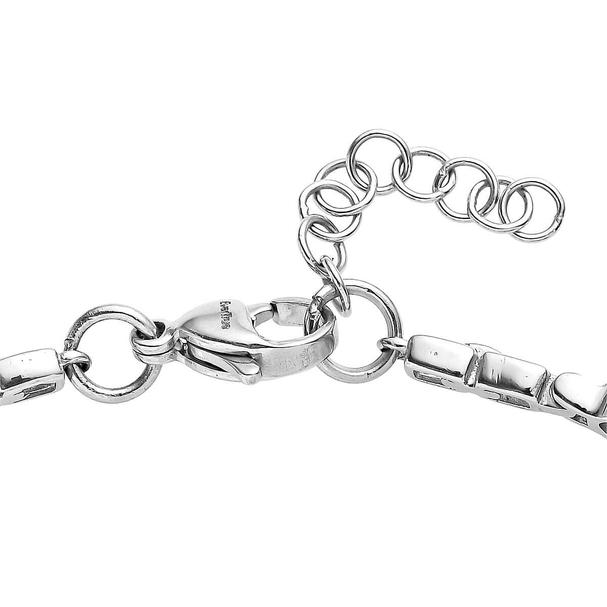 EverTrue Multi Gemstone 3.40 ctw Bracelet in Stainless Stee (7.00 In)  image number 3