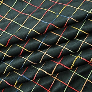 TAMSY Dark Green Floral Embroidered Polyester Scarf - One Size