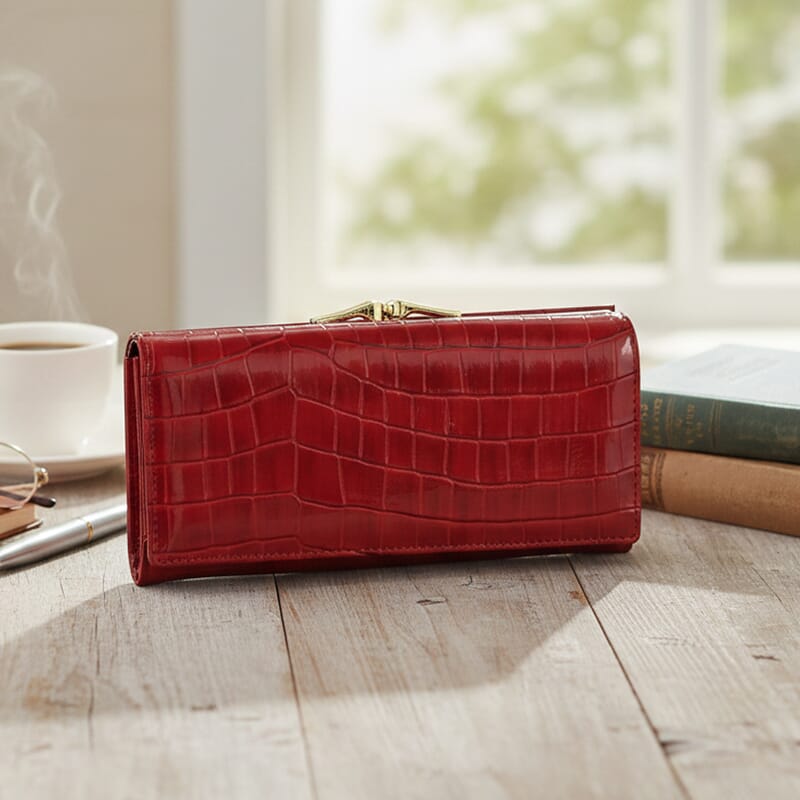 Tamsy Wine Faux Leather Wallet