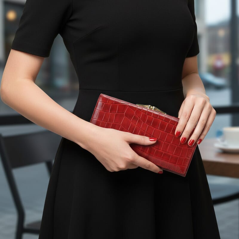 Tamsy Wine Faux Leather Wallet