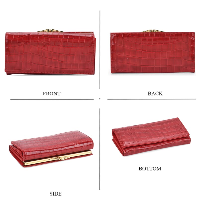 Tamsy Wine Faux Leather Wallet