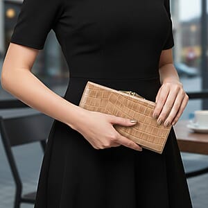 Tamsy Beige Faux Leather Wallet