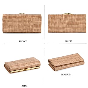 Tamsy Beige Faux Leather Wallet