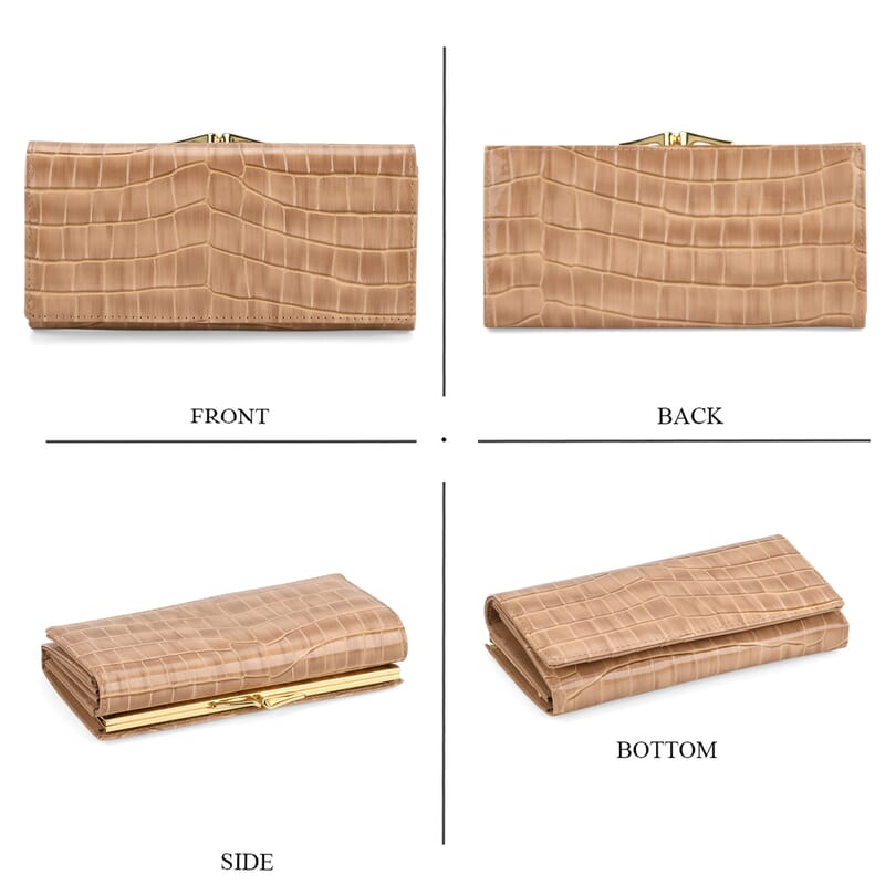 Tamsy Beige Faux Leather Wallet
