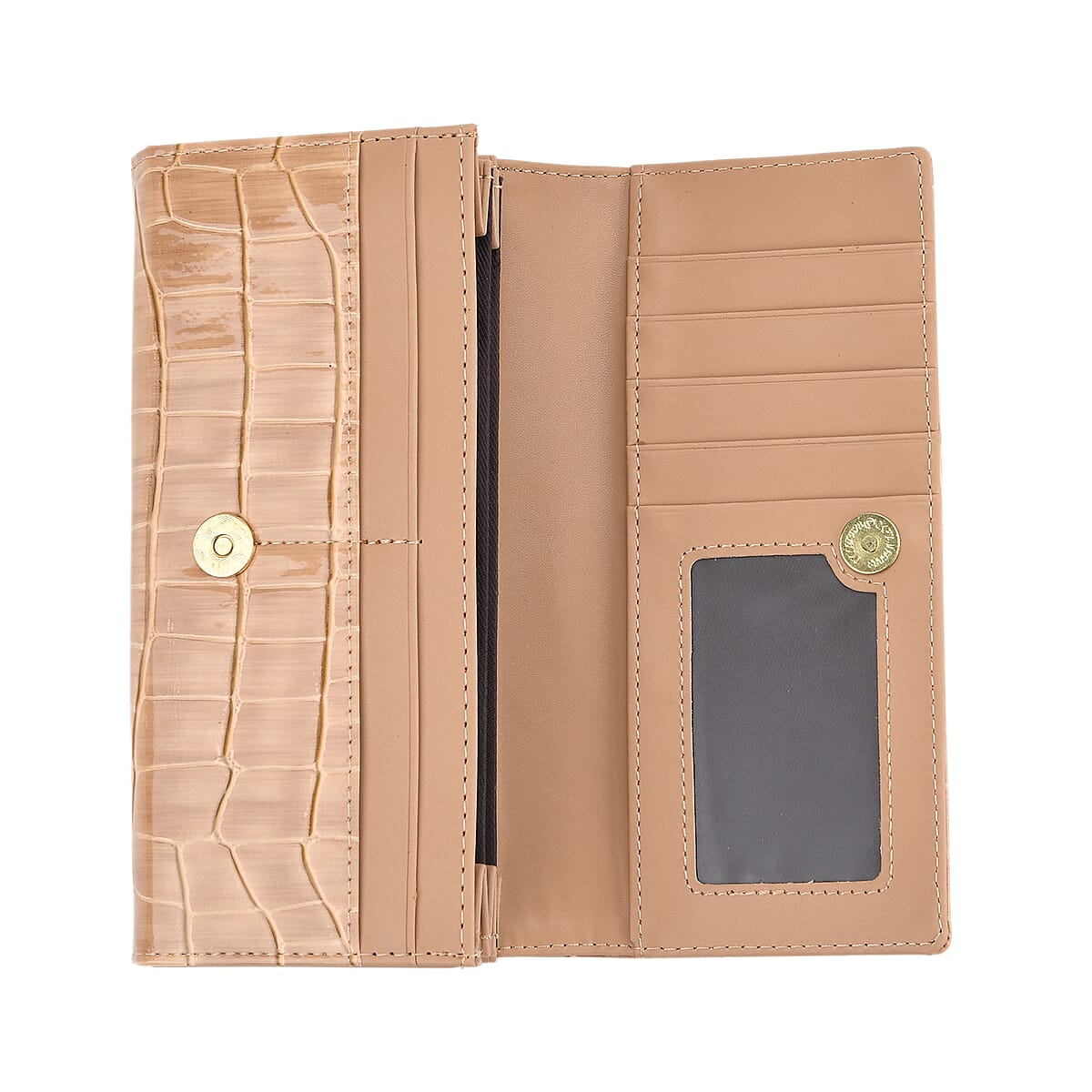 Tamsy Beige Faux Leather Wallet image number 5