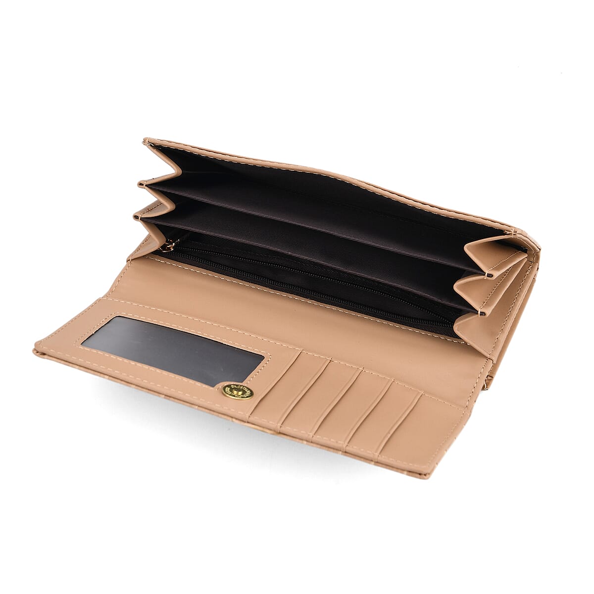 Tamsy Beige Faux Leather Wallet image number 6