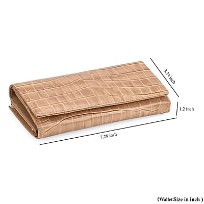 Tamsy Beige Faux Leather Wallet
