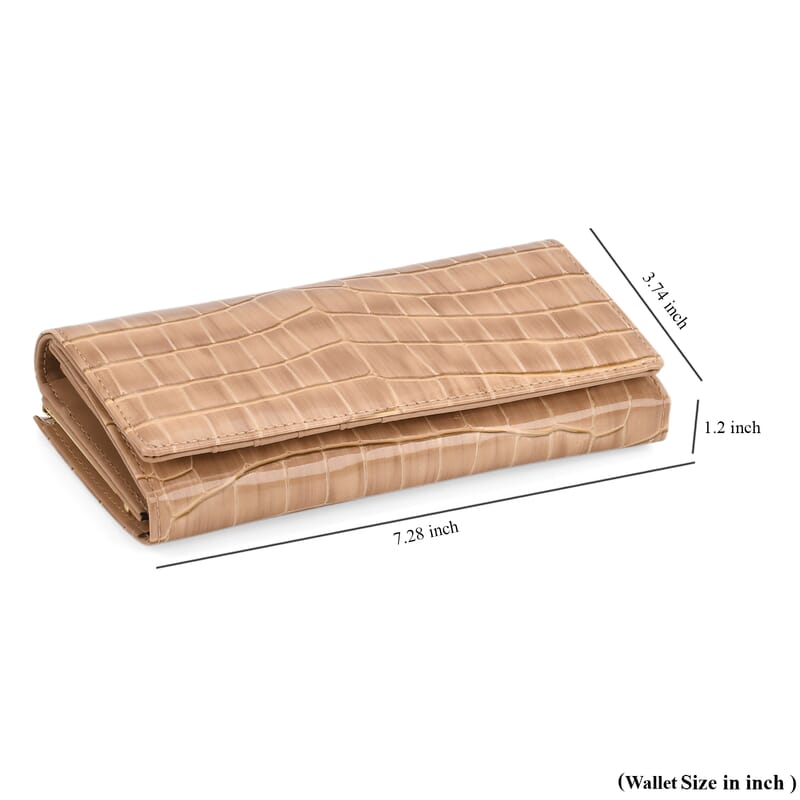 Tamsy Beige Faux Leather Wallet