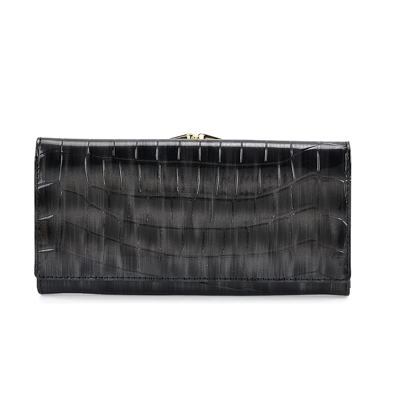 Tamsy Black Faux Leather Wallet
